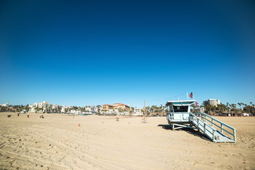 Obraz premium lifeguard tower in Santa Monica beach