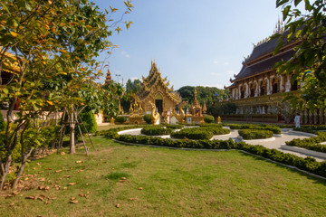 Fototapeta premium A beautiful view of buddhist temple Wat Saeng Kaew at Chiang Rai, Thailand.