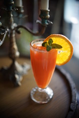 Fruit cocktail with orange 