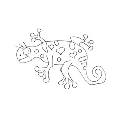 vector illustration of an abstract horse