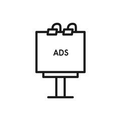 Obraz premium billboard icon in trendy flat design, advertising icon