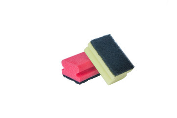colored washcloths on a white background