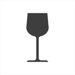 The wineglass icon. Goblet symbol. Flat Vector illustration