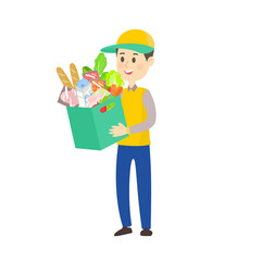 fresh food delivery service vector
