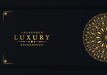 Luxury ornamental mandala design background  with golden 
arabesque pattern arabic islamic east style.  ornament elegant
 invitation wedding card , invite , backdrop cover banner
