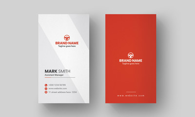 Vertical Creative Corporate Business Card Template