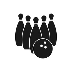 bowling vector icon in trendy flat style