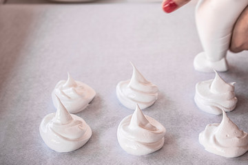 The process of making homemade meringue