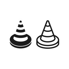 cone vector icon, traffic cone icon vector logo template