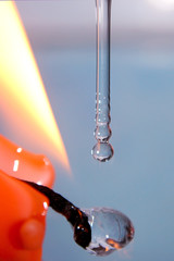 Play with drops of water and fire. 