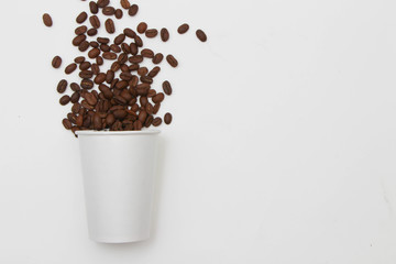 coffee beans in a cup