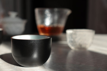Tea ceremony Tea utensils and sunlight