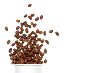 coffee beans in a cup