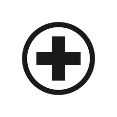 Obraz premium medical cross icon vector logo template