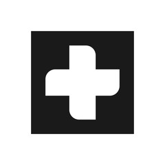 Fototapeta premium medical cross icon vector logo template