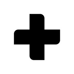 medical cross icon vector logo template