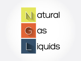 NGL - Natural Gas Liquids acronym, concept background
