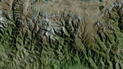 Sikkim, India - outlined. Satellite
