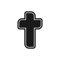 Obraz premium religion cross icon vector logo template