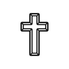 Obraz premium religion cross icon vector logo template