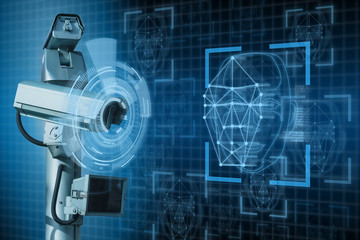 Surveillance camera with face recognition system