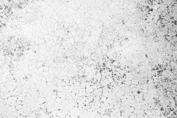 White Cracked Concrete Wall Texture Background.