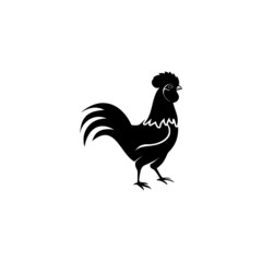 Rooster icon isolated on white background. Rooster icon in trendy design style