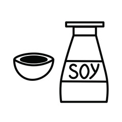 soy sause vector graphics icon