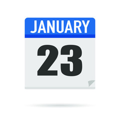 Blue Calendar icon flat style. Date, day, month. Vector illustration background for reminder, app, UI, event, holiday, office document and logo. isolated object and symbol. from year collection