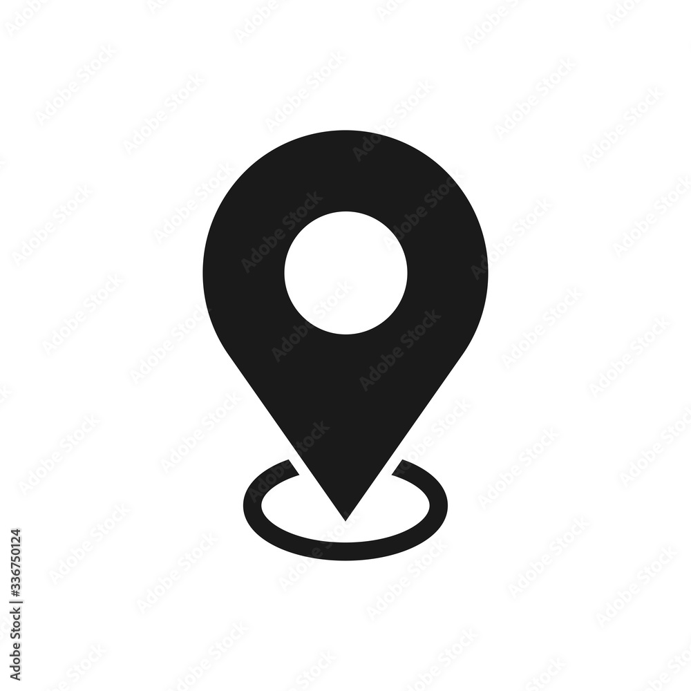 Wall mural map pin icon vector logo template, locator icon