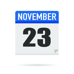 Blue Calendar icon flat style. Date, day, month. Vector illustration background for reminder, app, UI, event, holiday, office document and logo. isolated object and symbol. from year collection