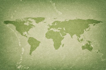 World map on Old Cardboard Paper Texture Background. Elements of this Image Furnished by Nasa.