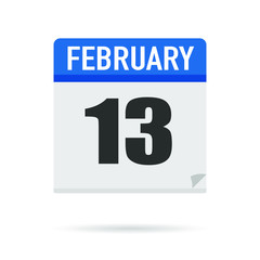 Blue Calendar icon flat style. Date, day, month. Vector illustration background for reminder, app, UI, event, holiday, office document and logo. isolated object and symbol. from year collection