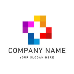 Fototapeta premium pixel health logo for company