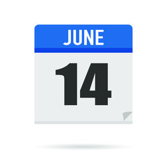 Blue Calendar icon flat style. Date, day, month. Vector illustration background for reminder, app, UI, event, holiday, office document and logo. isolated object and symbol. from year collection