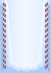  frame and border with Dominican Republic flag