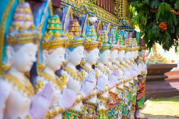 A beautiful view of buddhist temple Wat Saeng Kaew at Chiang Rai, Thailand.