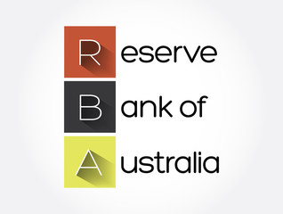 RBA - Reserve Bank of Australia acronym, business concept background