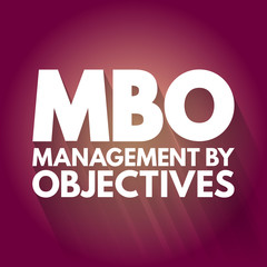 MBO - Management By Objectives acronym, business concept background