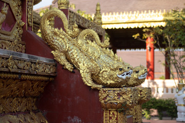 Fototapeta premium A beautiful view of buddhist temple Wat Saeng Kaew at Chiang Rai, Thailand.
