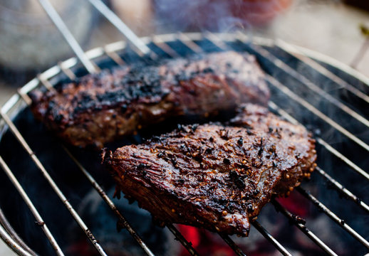 Close Up Of Grilled Skirt Steak