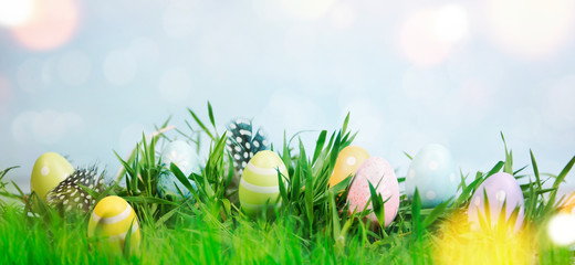 colorfully painted Easter eggs
