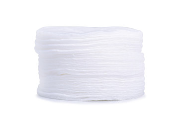 cotton pads beauty on white background isolation