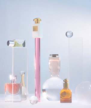 Variety of perfume bottles