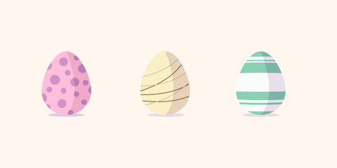 Happy Easter. the easter eggs