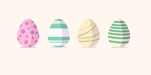 Happy Easter. the easter eggs
