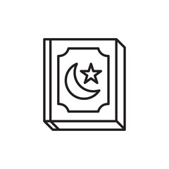 Quran line icon, vector illustration