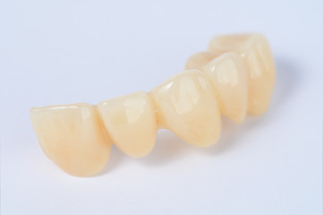 Close up ceramic tooth crown