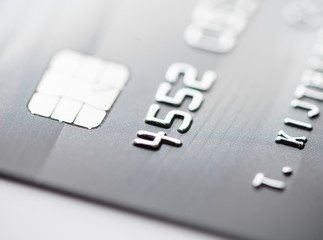 Close up credit or debit card for background