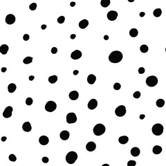 Seamless Pink Dots Repeat Vector Pattern. Hand drawn minimal. Circles.